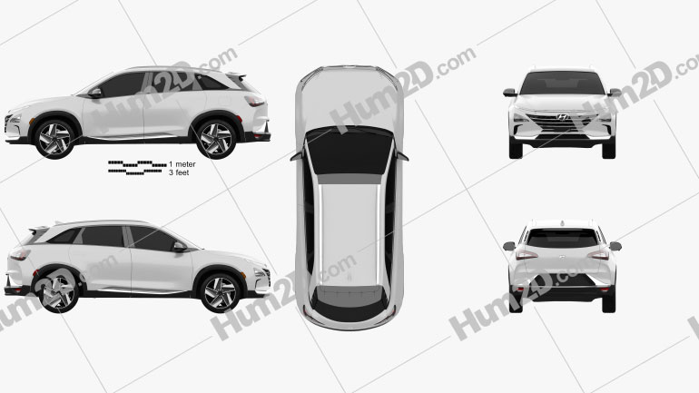 Hyundai Nexo 2019 car clipart