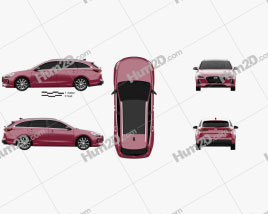 Hyundai i30 wagon 2017 car clipart
