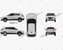 Hyundai Creta 2017 car clipart