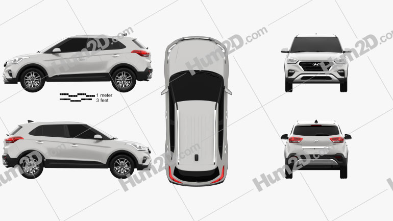 Hyundai Creta 2017 car clipart