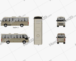 Hyundai County Bus 2018 clipart