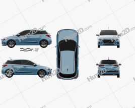 Hyundai i20 de 5 portas 2018 car clipart