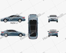 Hyundai Grandeur hybrid 2014 car clipart