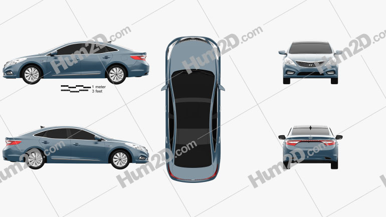 Hyundai Grandeur hybrid 2014 Blueprint