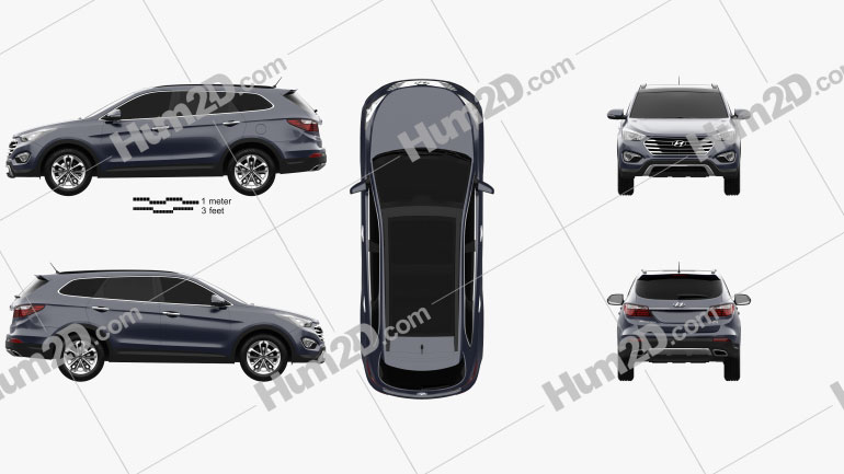 Hyundai Maxcruz 2014 Clipart Image