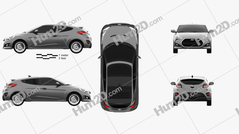 Hyundai Veloster Turbo 2014 car clipart