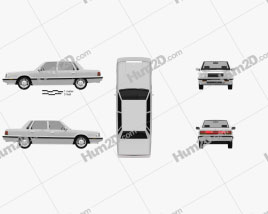 Hyundai Grandeur 1986 car clipart