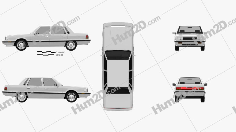 Hyundai Grandeur 1986 car clipart