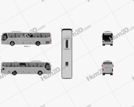 Hyundai Universe Xpress Noble Bus 2007 clipart