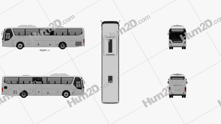 Hyundai Universe Xpress Noble Bus 2007 clipart