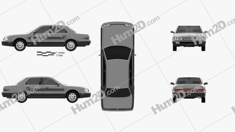 Hyundai Grandeur 1992 Blueprint