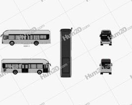 Hyundai ELEC CITY Bus 2017 clipart
