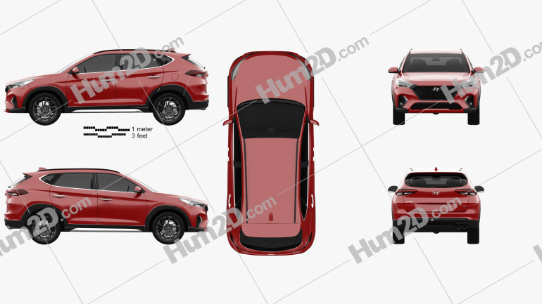 Hyundai Tucson N-line 2018 car clipart