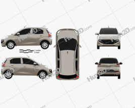 Hyundai Santro Asta 2018 car clipart