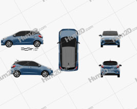 Hyundai i10 2019 car clipart
