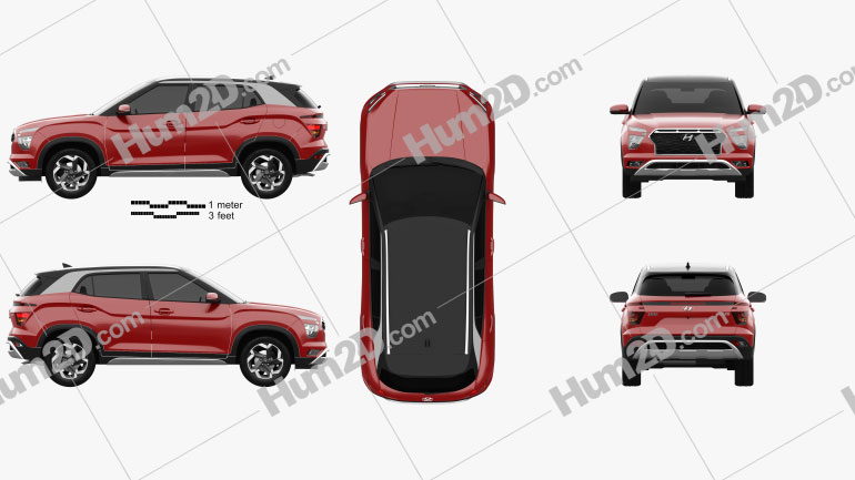 Hyundai ix25 2020 car clipart