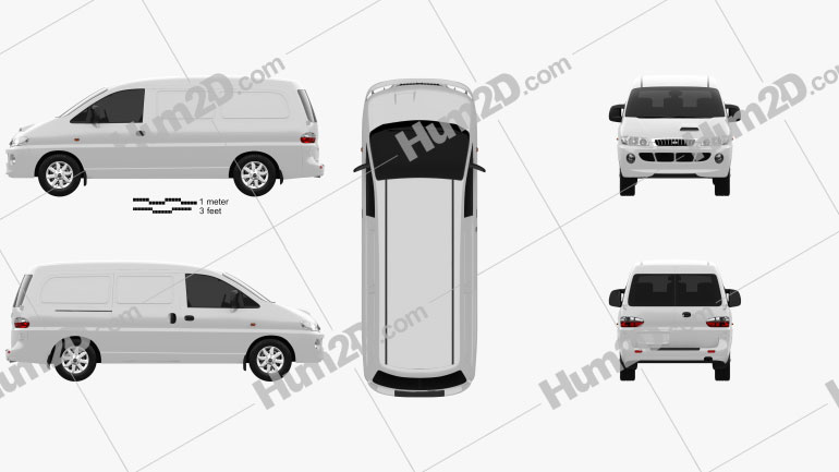 Hyundai H-1 Panel Van 1997 PNG Clipart
