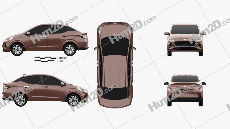 Hyundai Aura 2020 Blueprint