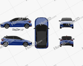 Hyundai i20 2020 car clipart
