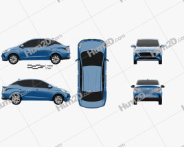 Hyundai i10 Grand sedan 2019 car clipart