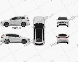 Hyundai Santa Fe 2021 car clipart