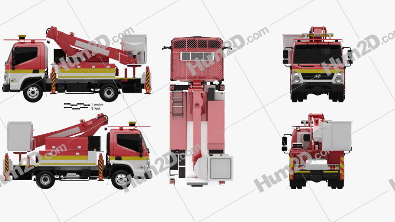 Hyundai Mighty DHT-110S Bucket Truck 2020 clipart