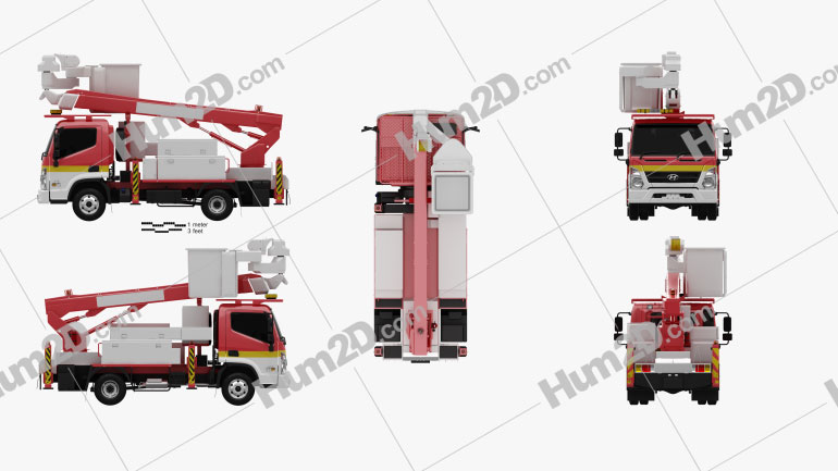 Hyundai Mighty DHT-150ASB Bucket Truck 2020 Blueprint