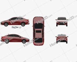 Hyundai Verna 2020 car clipart