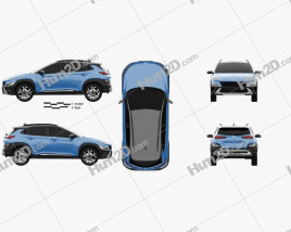 Hyundai Kona 2020 car clipart