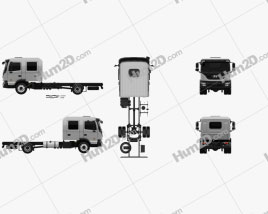 Hyundai Pavise Double Cab Chassis Truck 2019 clipart