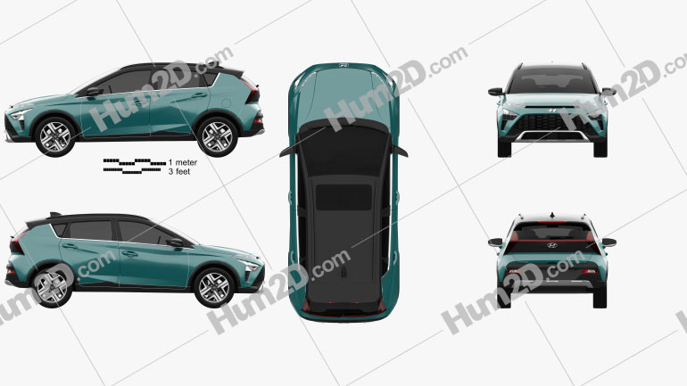 Hyundai Bayon 2022 car clipart