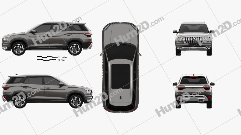 Hyundai Alcazar 2021 Clipart Bild
