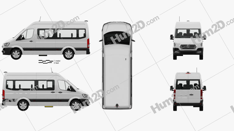 Hyundai H350 Passenger Van with HQ interior 2015 clipart