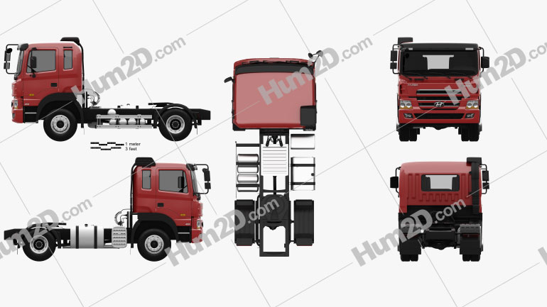 Hyundai Trago Tractor Truck 2-axle 2008 clipart