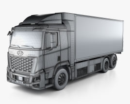 Hyundai Xcient FCEV Box Truck 2023 clipart