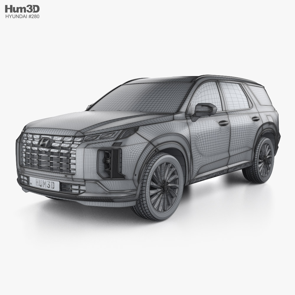 Hyundai Palisade 2024 3D model Download for 3Ds Max, Blender and Cinema4D