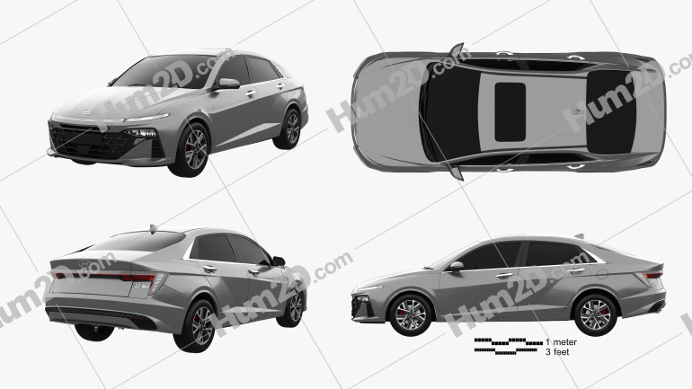 Hyundai Verna Turbo 2023 car clipart