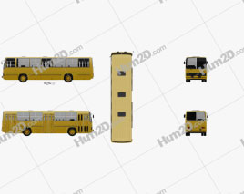 Ikarus 260-01 Bus 1981 clipart