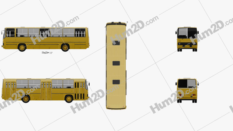 Ikarus 260-01 Bus 1981 clipart