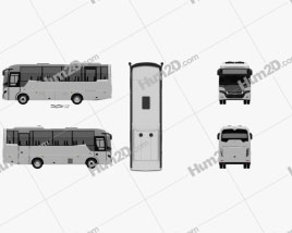 Indcar Next L8 MB Bus 2017 clipart