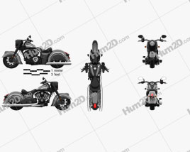 Indian Chief Dark Horse 2016 Motorcycle clipart