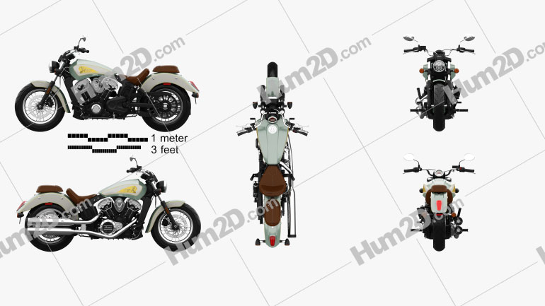 Indian Scout 2018 Motorcycle clipart
