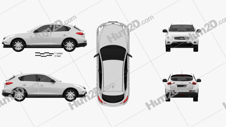 Infiniti QX50 (EX) 2009 car clipart