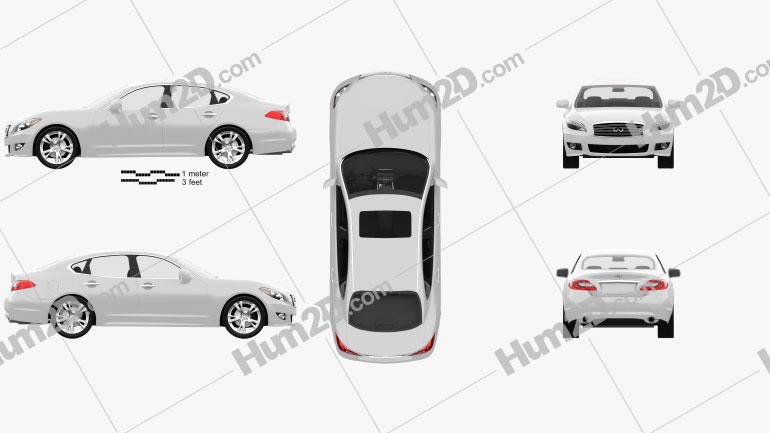 Infiniti Q70 (M) with HQ interior 2011 car clipart