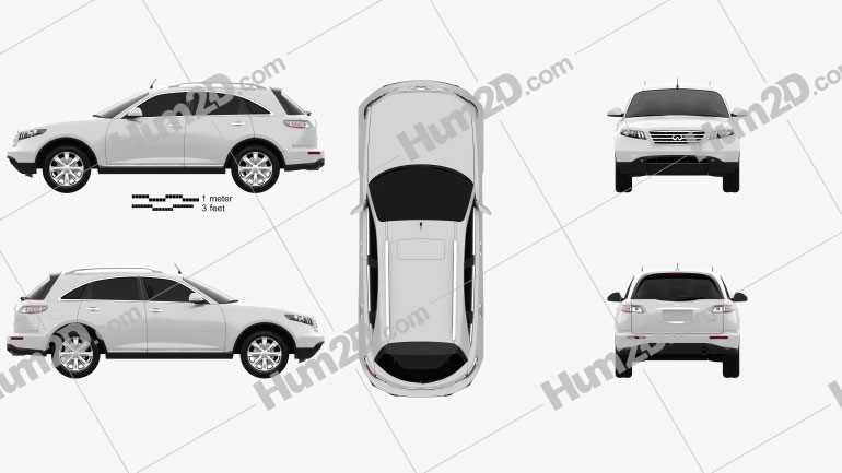 Infiniti FX 2003 car clipart