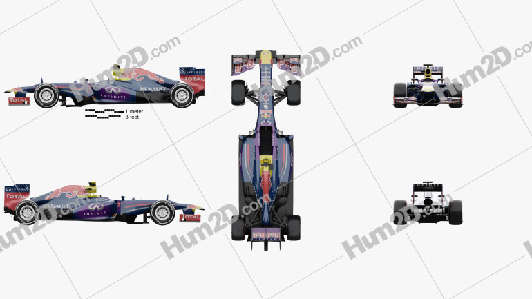 Infiniti RB9 Red Bull Racing F1 2013 car clipart