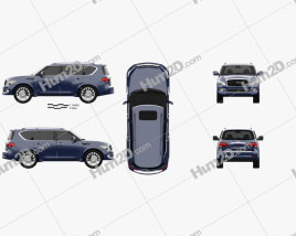 Infiniti QX80 2015 car clipart