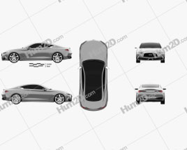 Infiniti Q60 Konzept 2014 car clipart