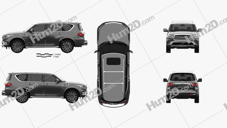 Infiniti QX80 Limited 2019 PNG Clipart