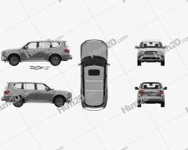 Infiniti QX80 Limited with HQ interior 2019 car clipart